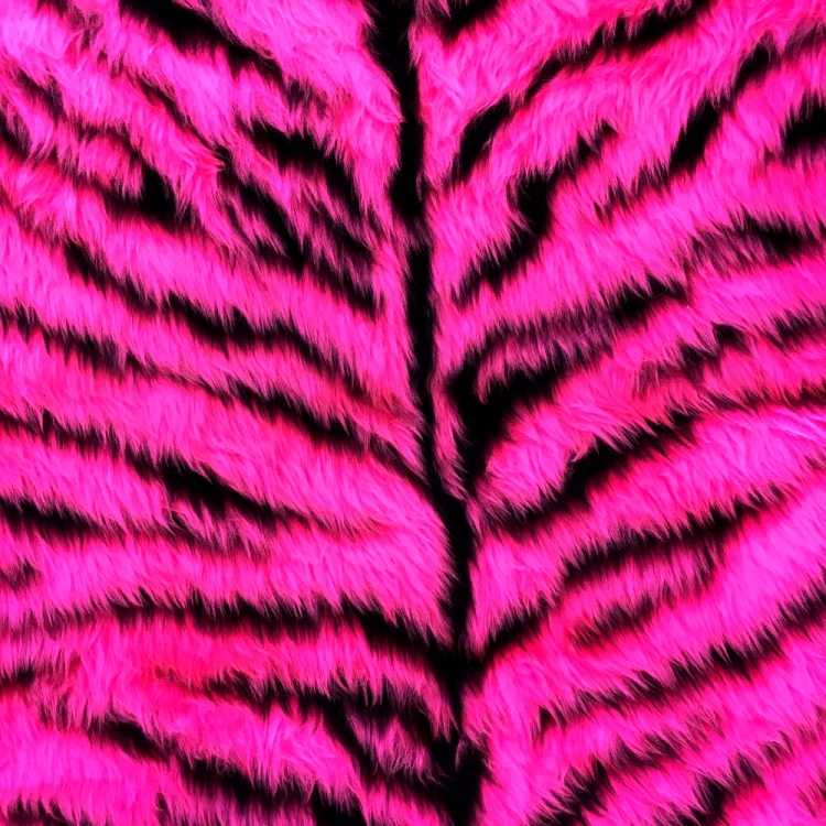 Novelty Fur Fabric Pink Tiger Fur